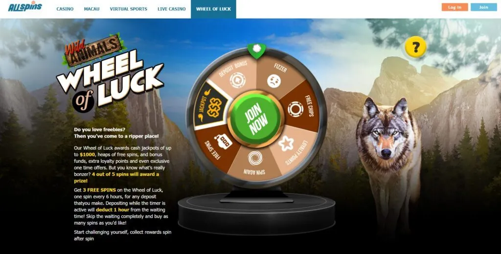 All Spins Win Casino Review 3 All Spins Win Casino Wheel Of Luck
