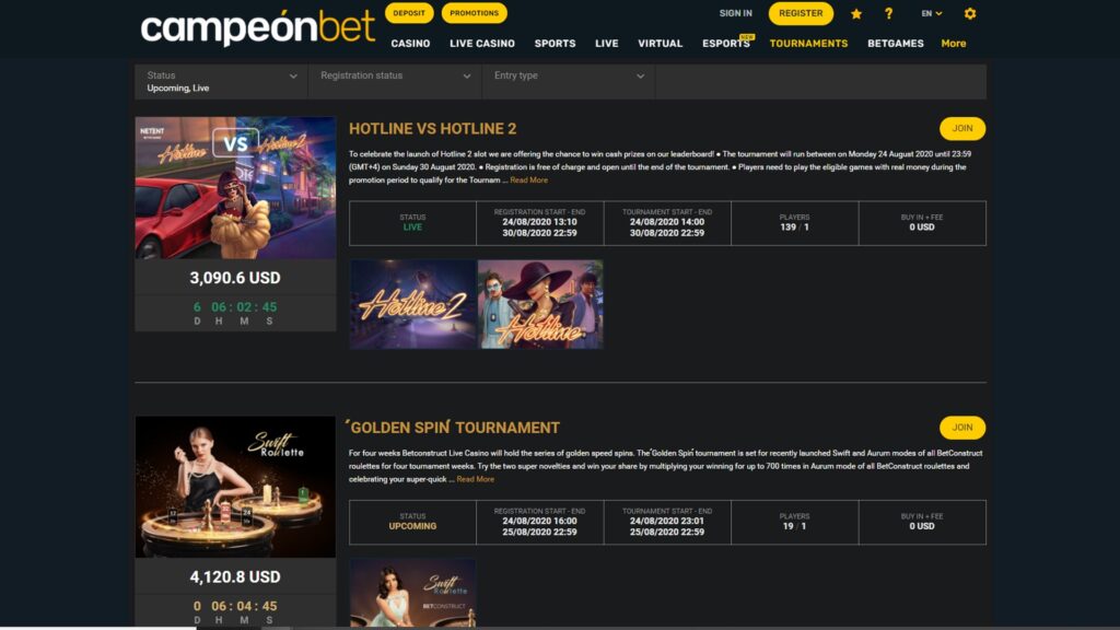 Campeonbet Casino Tournaments