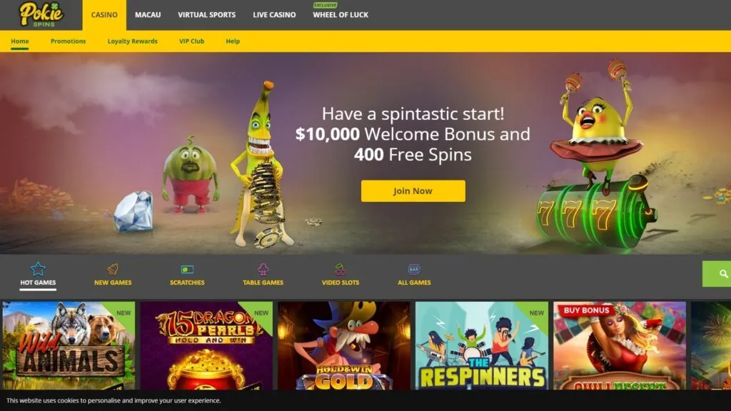 Pokie Spins Casino Review 2 Pokie Spins Casino Homepage