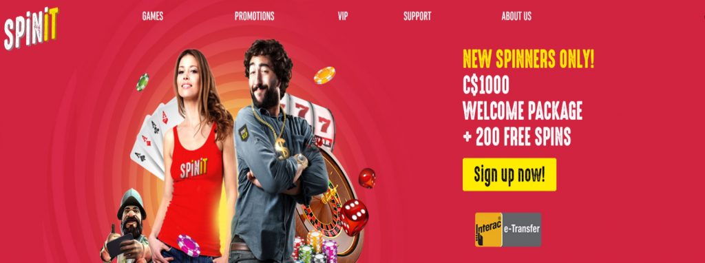 Spinit Casino 200 Free Spins + 100% Up To $1000