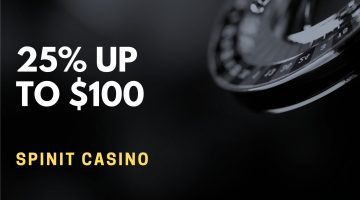 Spinit Casino 25% Up To $100 Deposit Bonus
