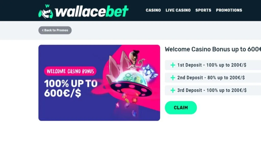 Wallacebet Casino Review 3 Wallacebet Casino Welcome Bonus