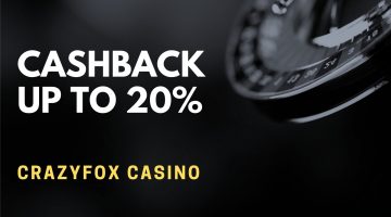 CrazyFox Casino Daily Cashback up to 20%