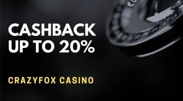 CrazyFox Casino Daily Cashback up to 20%