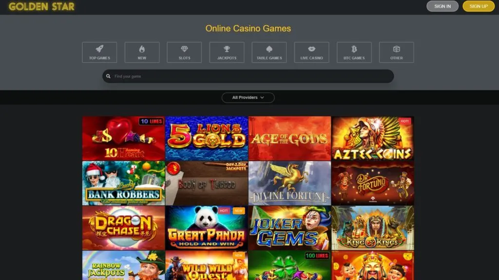 Golden Star Casino Games