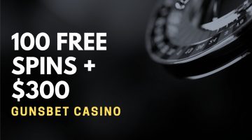 Gunsbet Casino 100 Free Spins + $300 Bonus