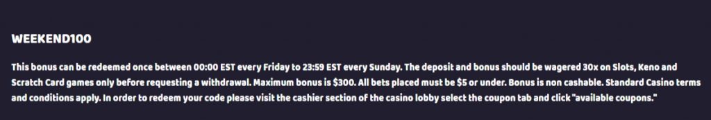 Primaplay Casino 100% Match Bonus Bonus Terms