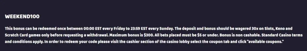 PrimaPlay Casino 100% Match Bonus 4 Primaplay Casino 100% Match Bonus Bonus Terms