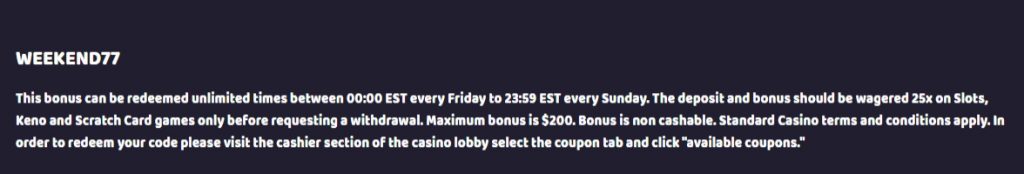 Primaplay Casino 77% Slots Match Bonus Terms