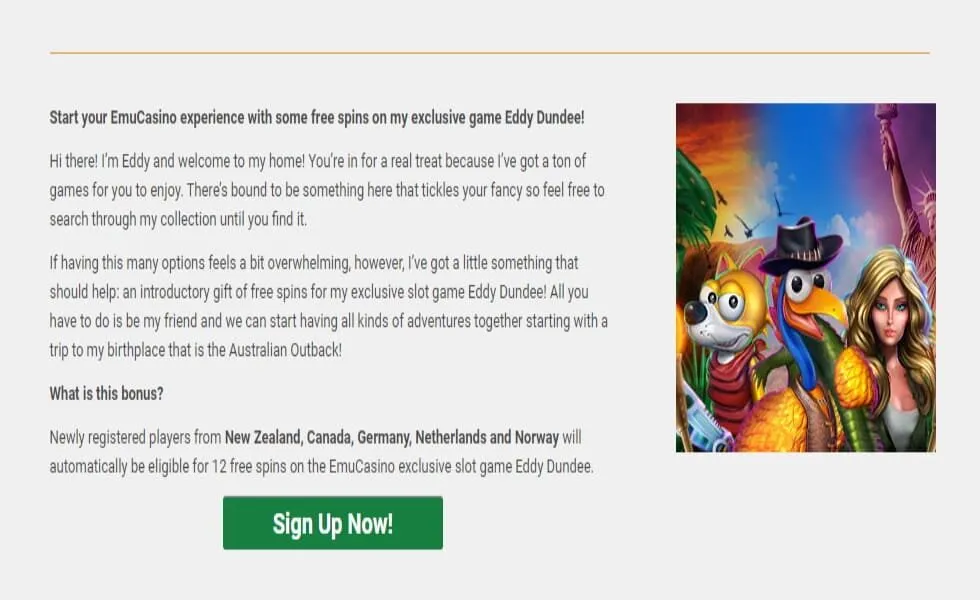 Emu Casino 12 free spins 4 Emu Casino 12 Free Spins Bonus Terms