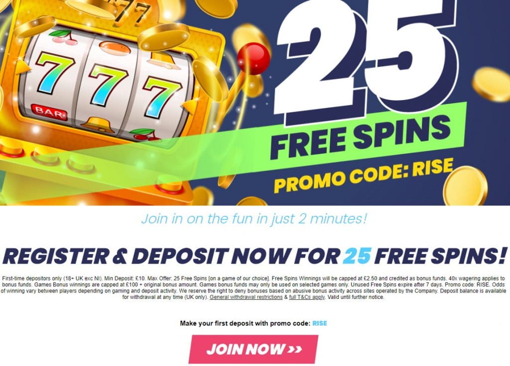 Rise Casino Review 2 Rise Casino Promotions
