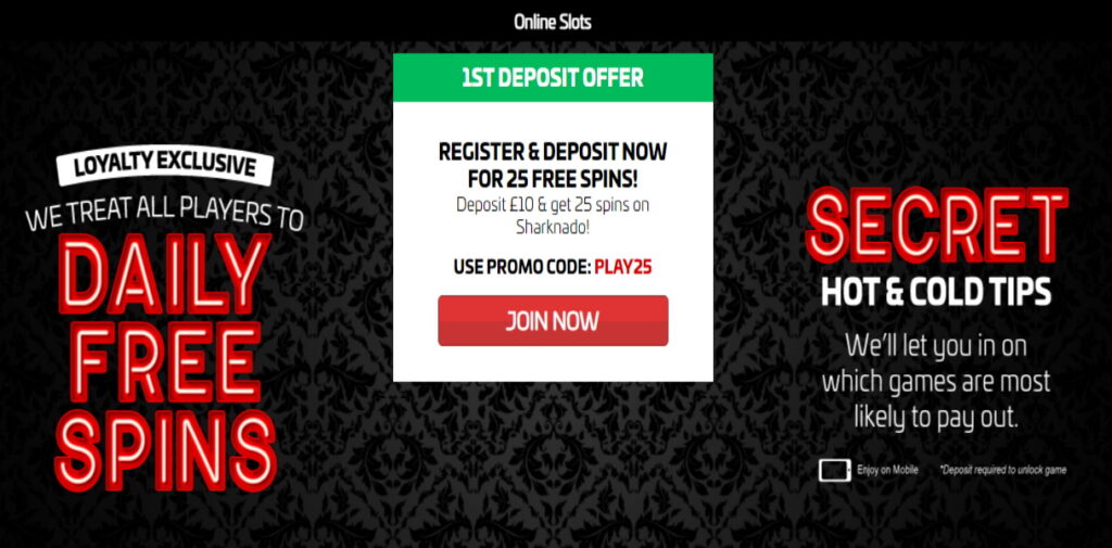Secret Slots Casino 25 Free Spins Bonus Terms