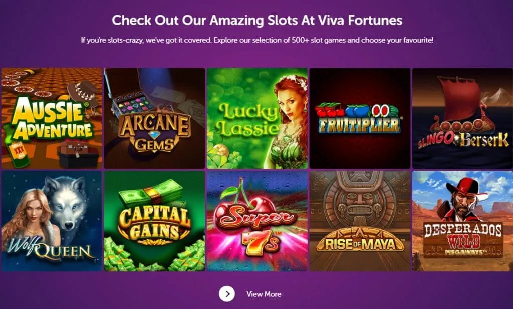 Viva Fortunes Casino Games