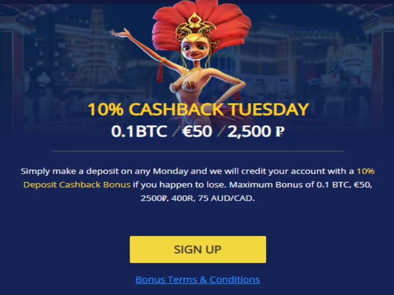 Betchain Casino 10% Cashback Bonus Terms