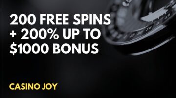 Casino Joy 200 Free Spins + 200% up to $1000 Welcome Bonus