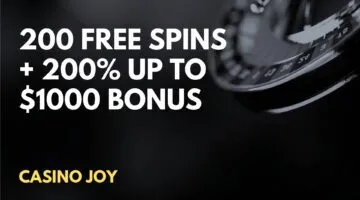 Casino Joy 200 Free Spins + 200% up to $1000 Welcome Bonus