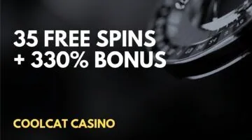 CoolCat Casino 35 Free Spins + 330% Deposit Bonus