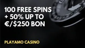 Playamo Casino 100 Free spins + 50% up to €/$250 Deposit Bonus