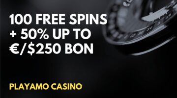 Playamo Casino 100 Free spins + 50% up to €/$250 Deposit Bon