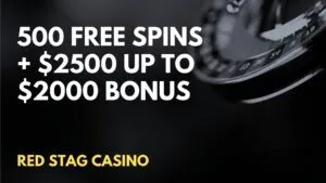 Red Stag Casino 500 Free spins + $2500 up to $2000 Welcome Bonus