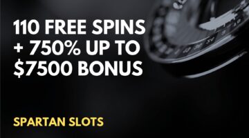 Spartan Slots 110 Free spins + 750% up to $7500 Welcome Bonus