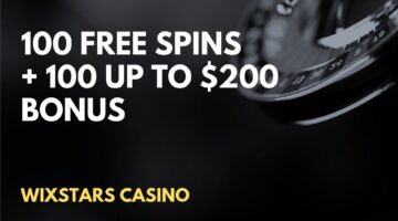 WixStars Casino 100 Free Spins + 100 up to $200 Welcome Bonus