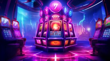 Online Casino Slot Machine With A Glowing Jackpot