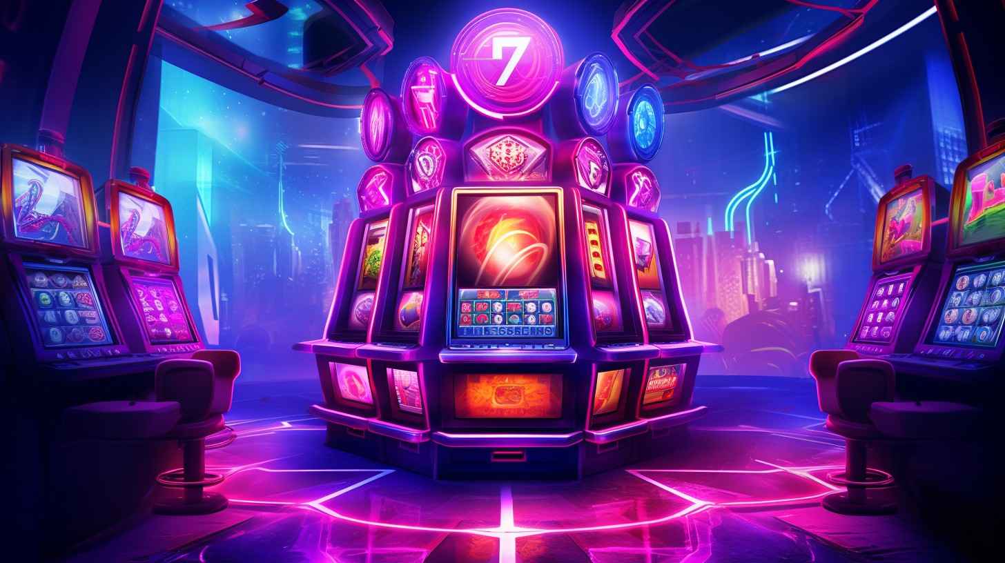 Online Casino Slot Machine With A Glowing Jackpot
