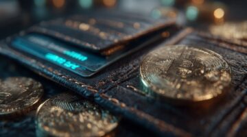 Digital Wallet With Crypto Coins And Cashback Visuals