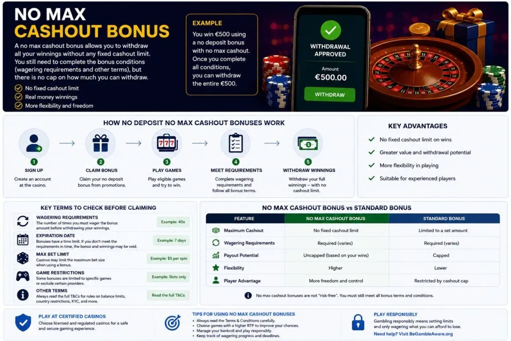 No Max Cashout Bonus