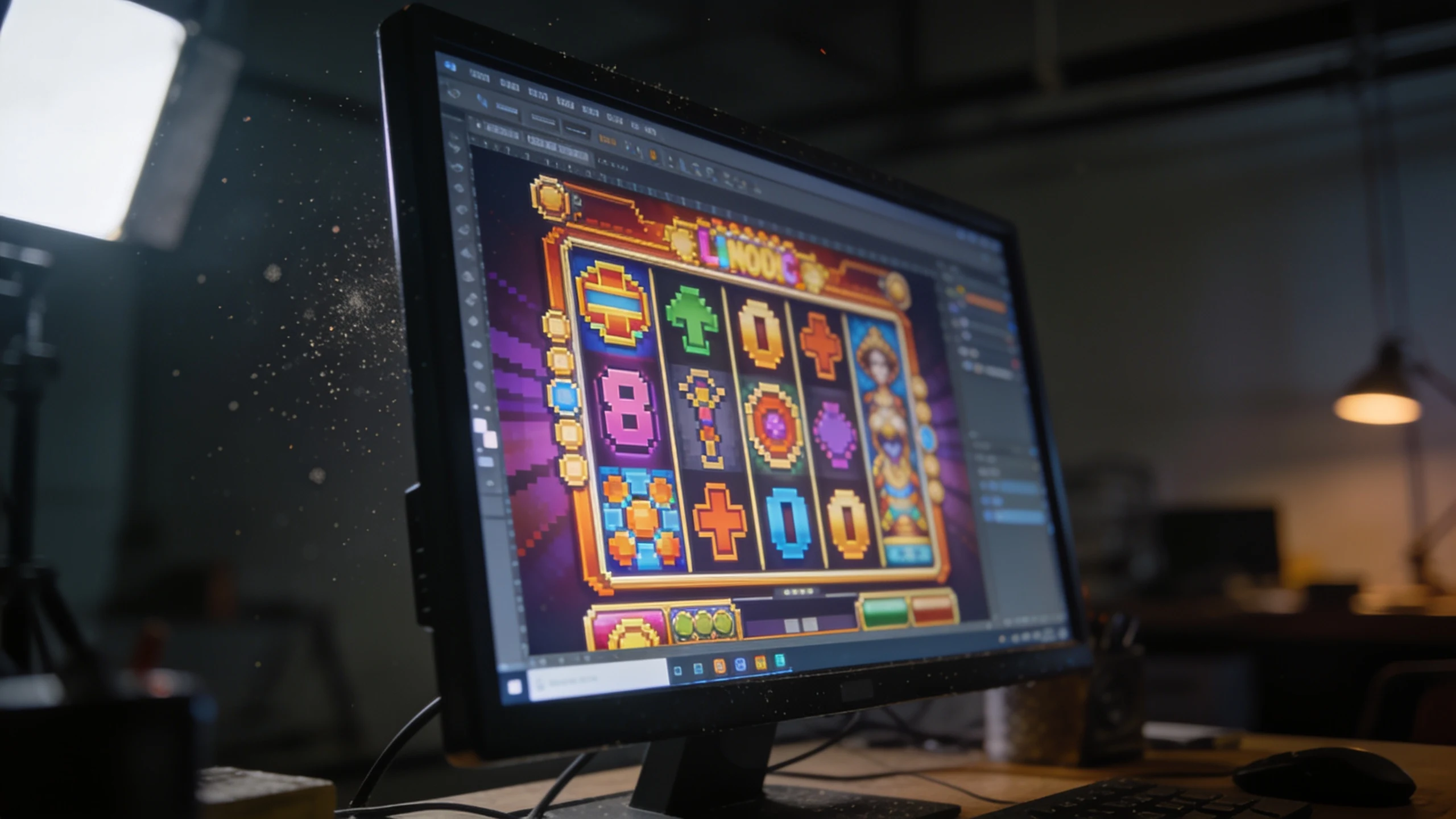 Best Casino Game Developers in 2026 3 Game designer monitor showing slot game art in progress