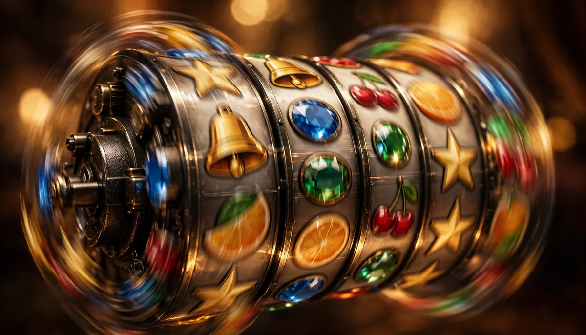 Pragmatic Play slot reel with colorful spinning symbols