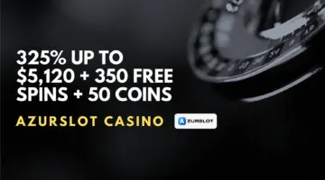 AzurSlot Casino 325% up to $5,120 + 350 Free Spins + 50 Coins