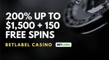 BetLabel Casino 200% up to $1,500 + 150 Free Spins