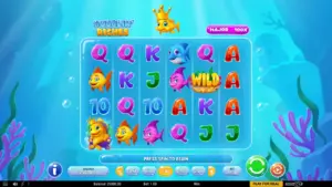 Bubblin' Riches slot demo screenshot, underwater fish theme