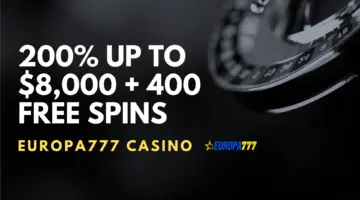 Europa777 Casino 200% up to $8,000 + 400 Free Spins Welcome Bonus (Code FUN877) 7 Europa777 Casino 200% up to $8,000 + 400 Free Spins