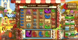 Extra Chilli slot demo screenshot, 6-reel Megaways grid