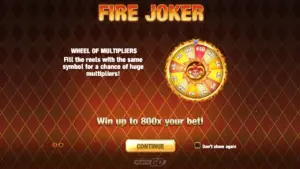 Fire Joker slot demo screenshot
