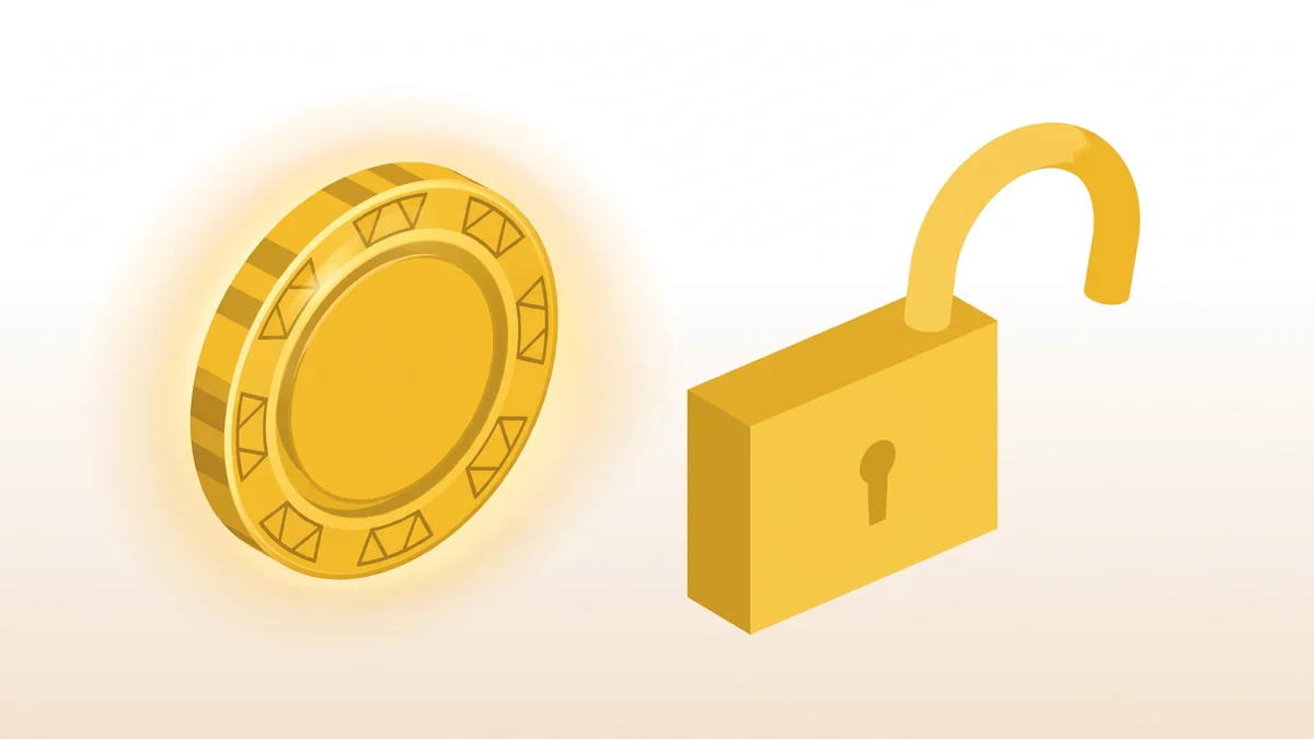 Ruby Slots No Deposit Bonus: $25 Free Chip With Code PADDY25 2 Casino chip beside an open padlock, no-deposit bonus concept