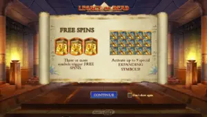 Legacy of Dead slot demo screenshot