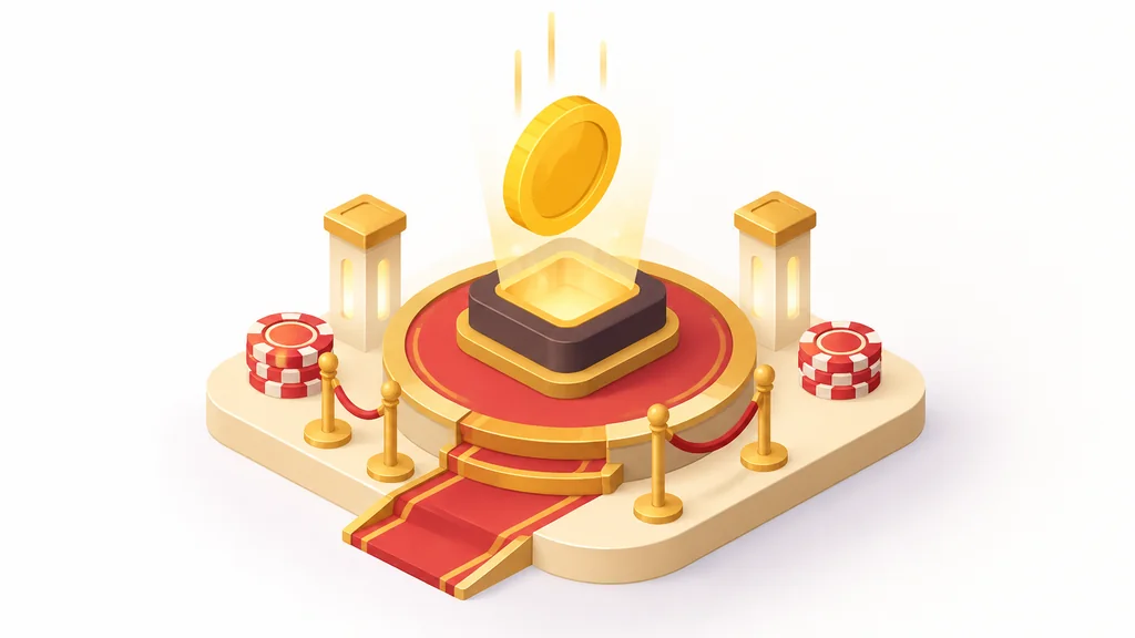 Gold coin dropping into a casino deposit slot
