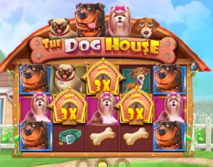 The Dog House slot demo screenshot, dogs and wild multipliers