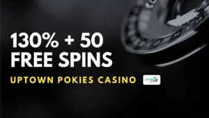 Uptown Pokies Casino 130% + 50 Free Spins Welcome Bonus (Code MASTERPOKIES)