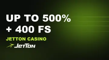 JetTon Casino Up to 500% + 400 FS Welcome Bonus 3 JetTon Casino up to 500% + 400 FS welcome bonus