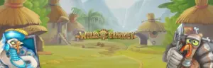 Wild Turkey slot artwork with turkey characters in a village, image courtesy of NetEnt