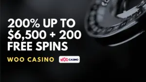 Woo Casino 200% up to $6,500 + 200 Free Spins Welcome Bonus (Code WOO)